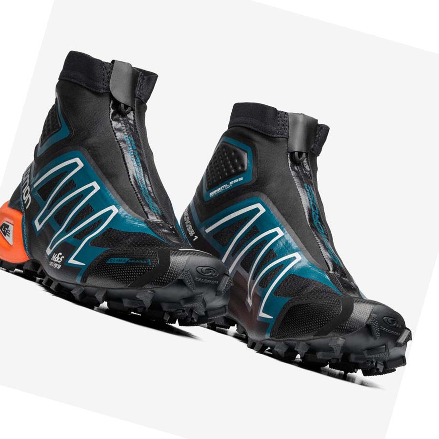 Tenis Salomon SNOWCROSS ADVANCED Hombre Negros Azules Naranjas | MX 3443PJJ